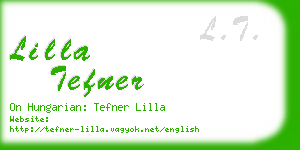 lilla tefner business card